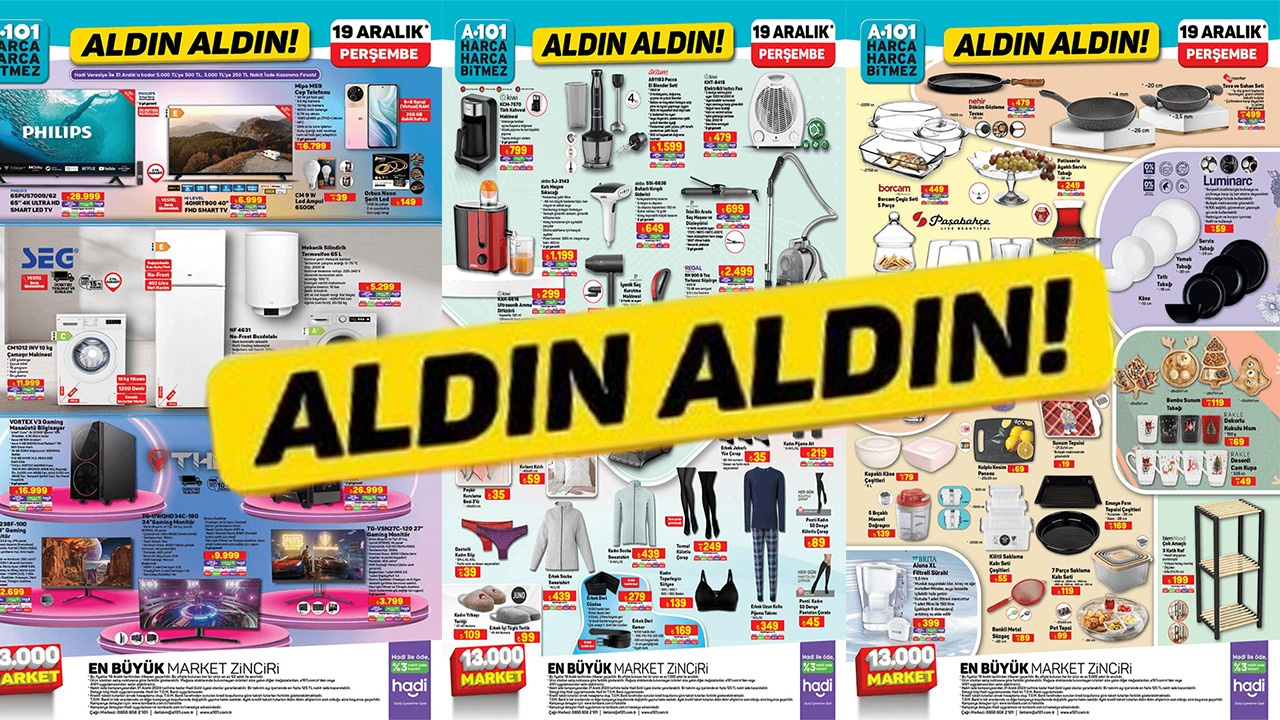 A101'in 19 Aralık Perşembe Aldın Aldın Kataloğu Yayında: Bu Hafta Hangi Ürünlerde İndirim Var?